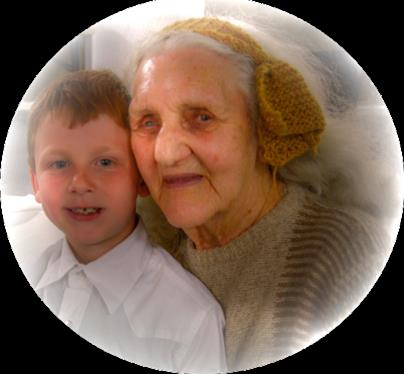 Joan Wallace and young friend